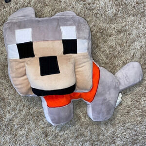 MINECRAFT Baby  Wolf Plush 3D Pillow 16"